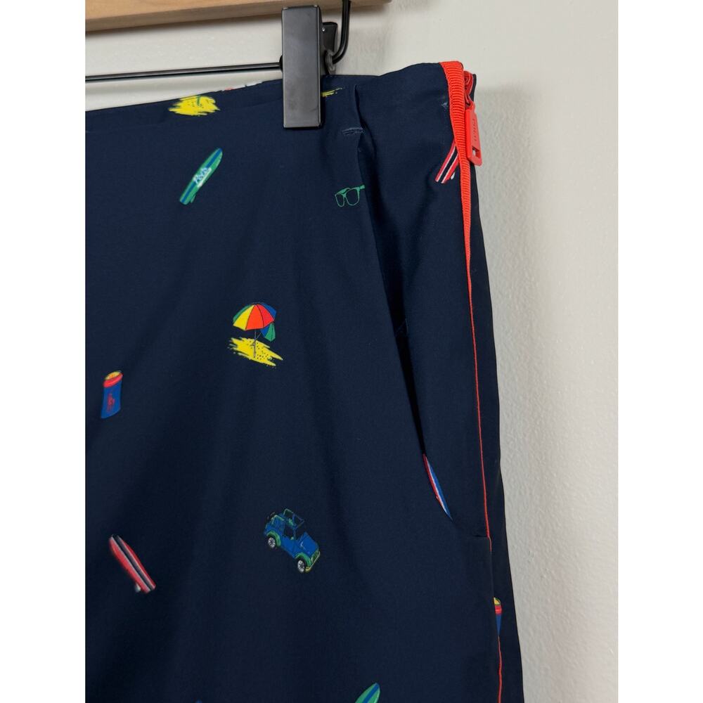 Polo Golf Ralph Lauren Beach Print Skort Blue Size 8 Pickleball Tennis Outdoors - Picture 6 of 14
